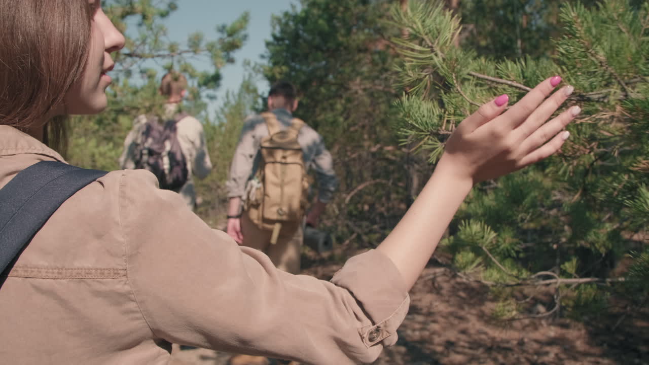 Young Woman Enjoying Nature on Hike