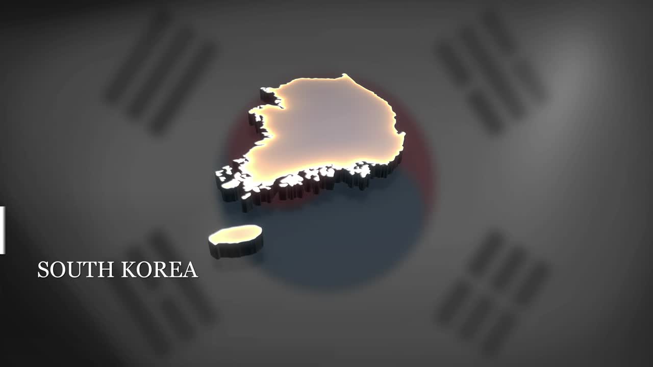 한국의 3d 애니메이션 지도