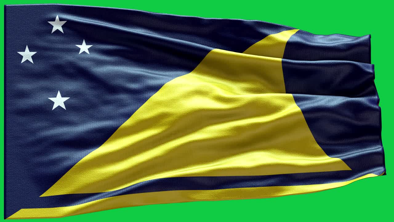 4k Highly Detailed Flag Of Tokelau - Tokelau Flag High Detail - National flag Tokelau wave Pattern loopable Elements