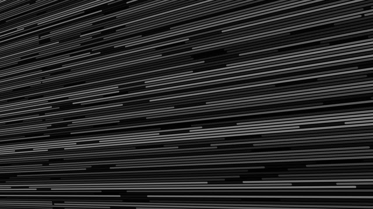 líneas de movimiento abstractas de fondo en gris y negro para el canal alfa o mate. 4k