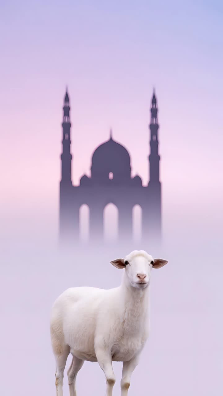 Mesquita Eid al-Adha Fundo Islâmico 4K.