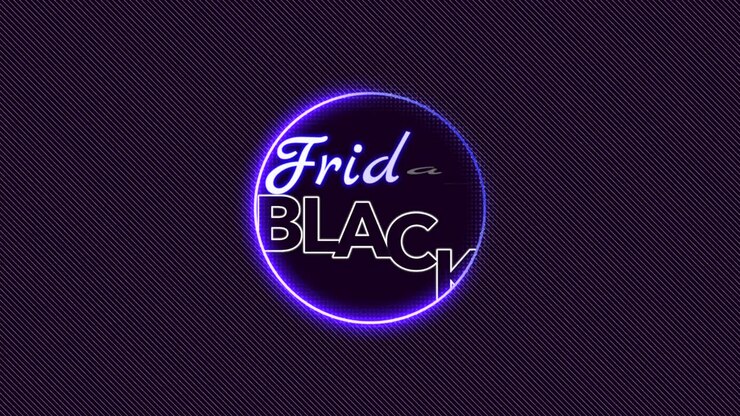 Black Friday con cerchio viola neon