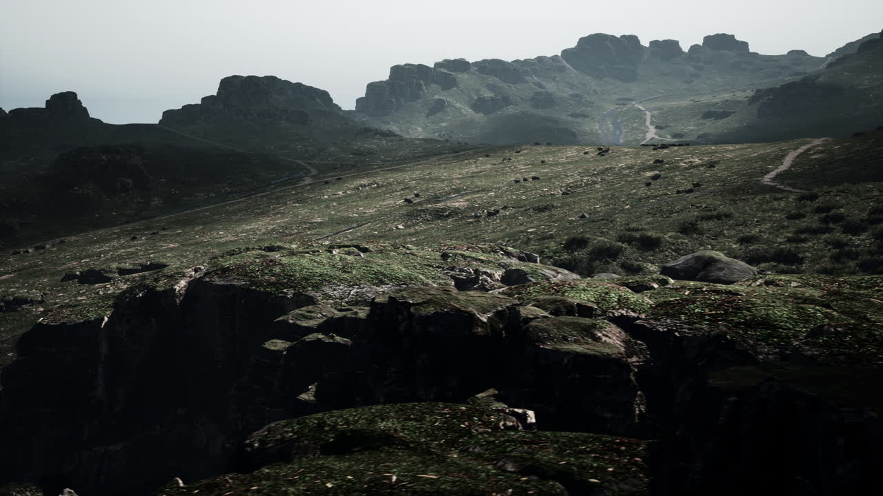 impresionante vista de una cordillera