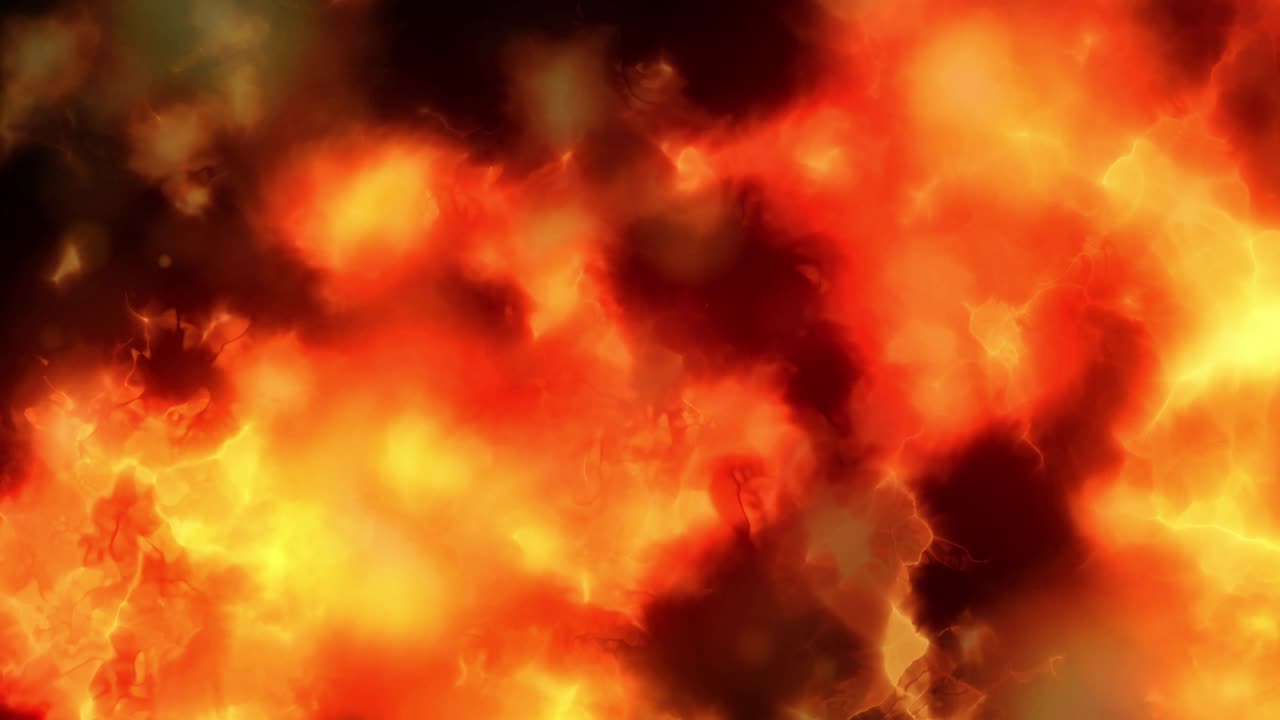 Intense Roaring Fire Background With Endless Flames Looping Seamlessly