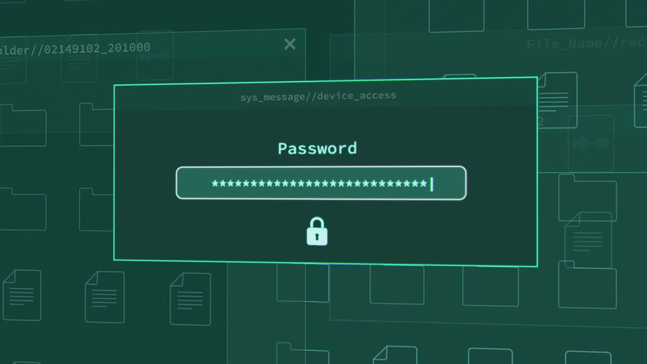 Computer screen window requesting password to access server or system incorrect answer is denied access to user or hacker spy attempting to breach security. Failed entry into secured government system