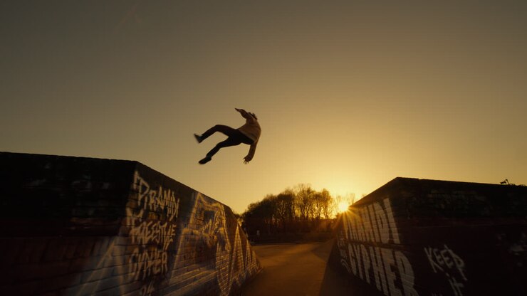 Sunset Parkour Jump