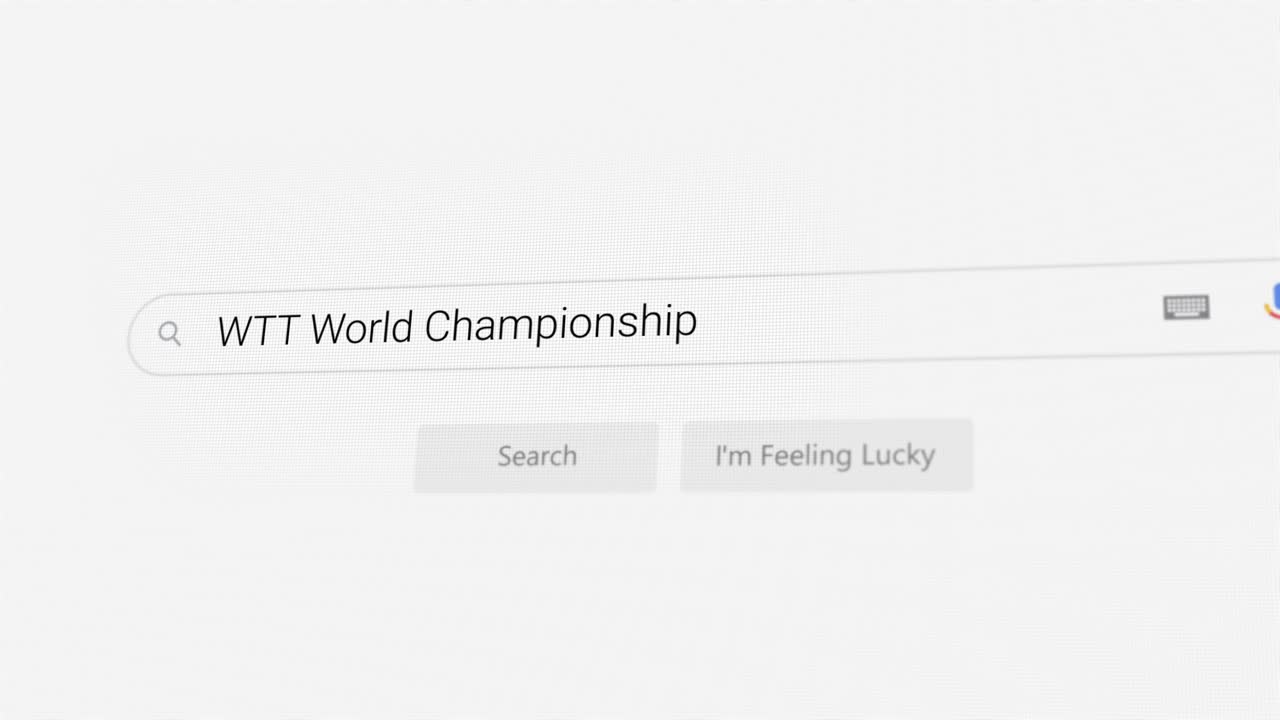 Searching for WTT World Championship on Internet browser
