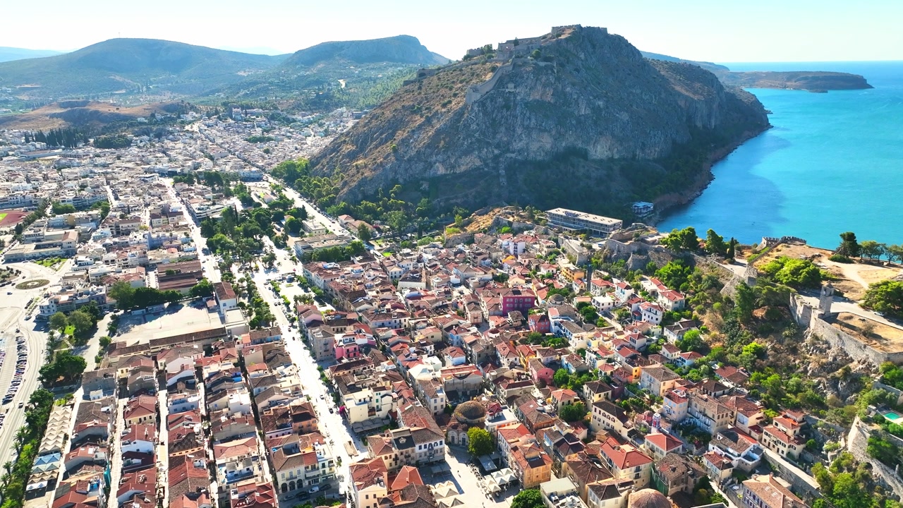 Drone flight over Nafplio, the first capital of the modern Greek state.