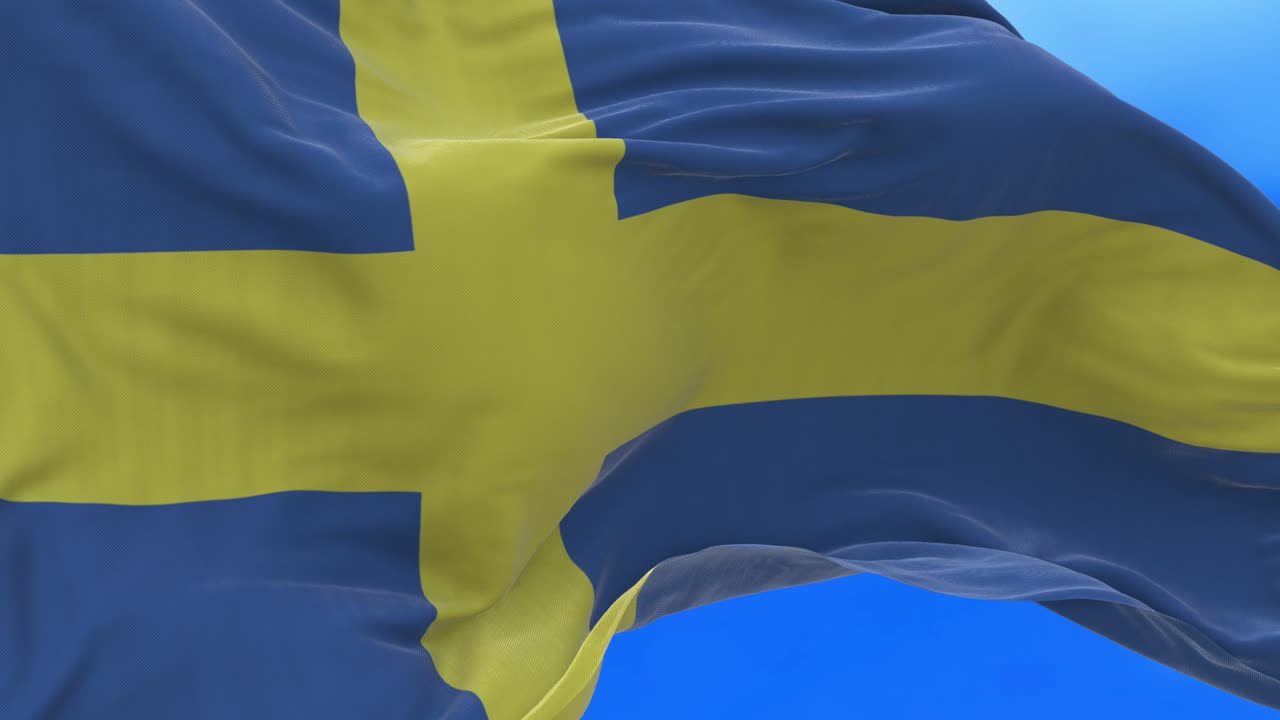 Sømløs loop af Sveriges flag