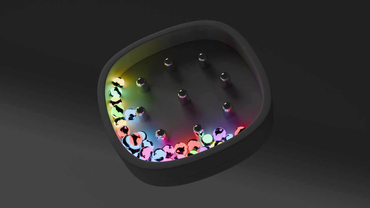 Glowing Orbs in a Vessel