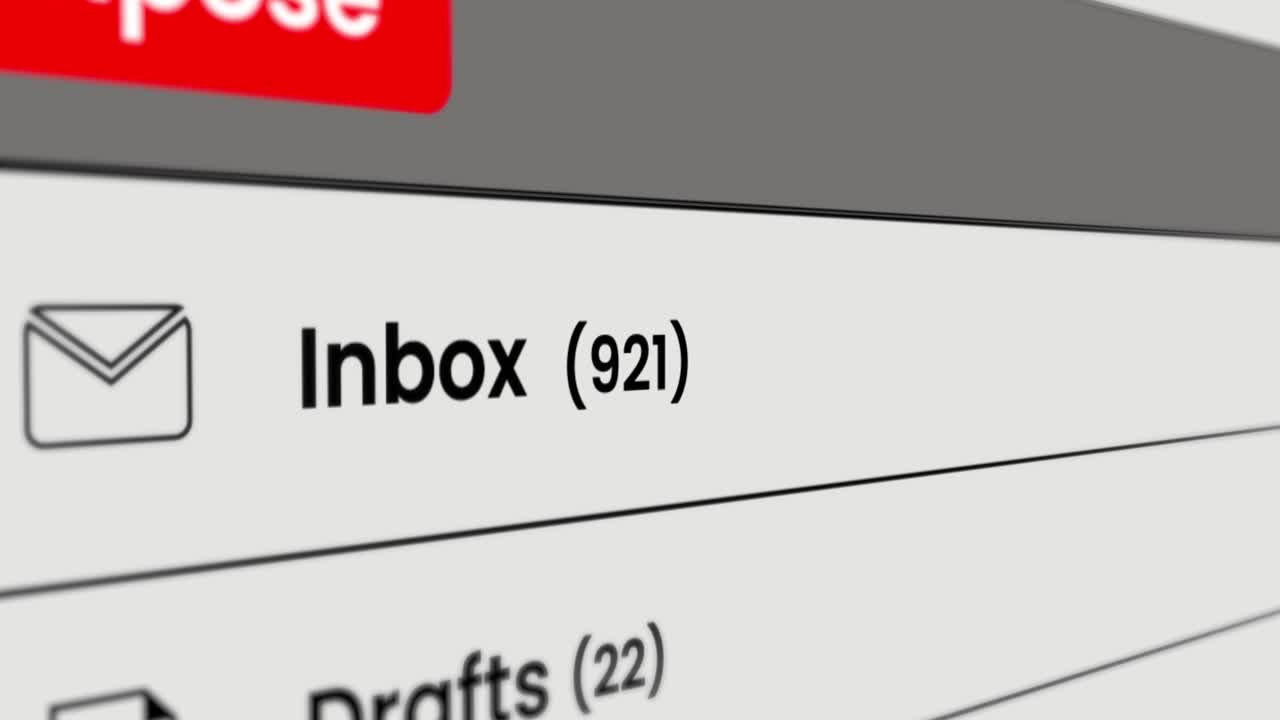 Email Inbox Counter Rapidly Increasing with New Messages