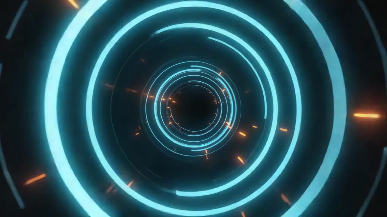 túnel de neón abstracto