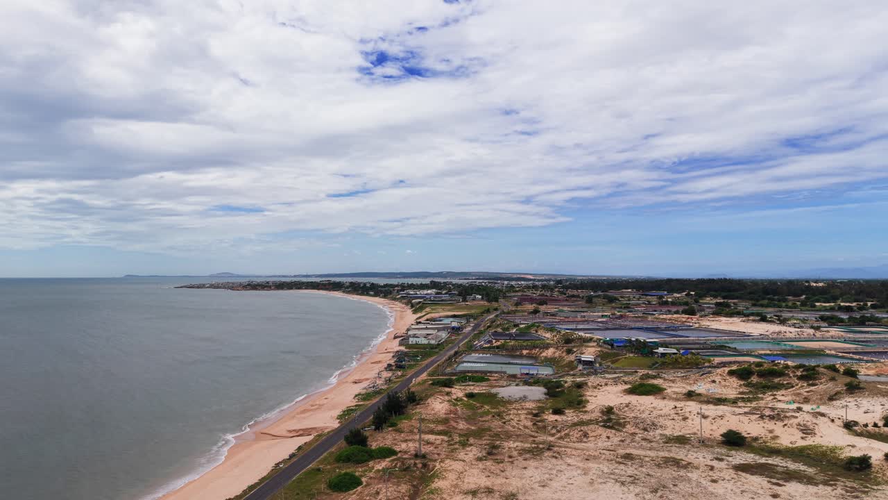 Panoraama ilmakuva veneistä merellä, Bình Thuận (Vietnam)
