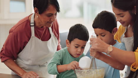 High-five,-help-and-children-baking-with-family