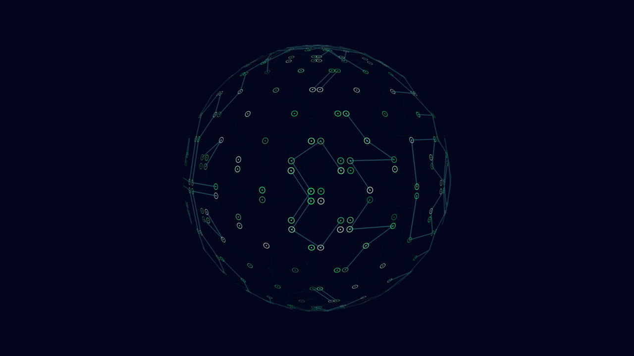 Interconnected 3d sphere model versatile design element for software and logo