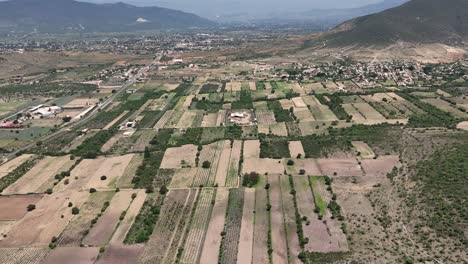 Aerial-Perspective-of-the-Central-Valleys-in-Oaxaca,-Mexico