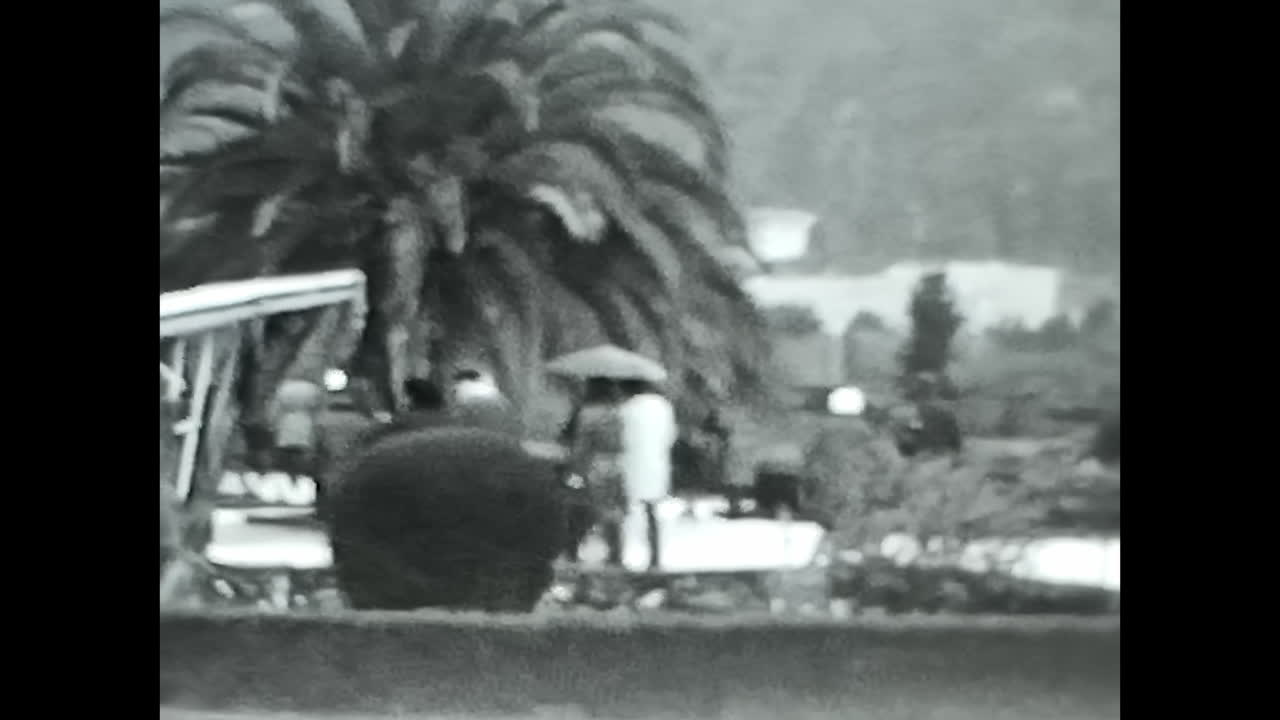 Vintage Black and White Park Footage