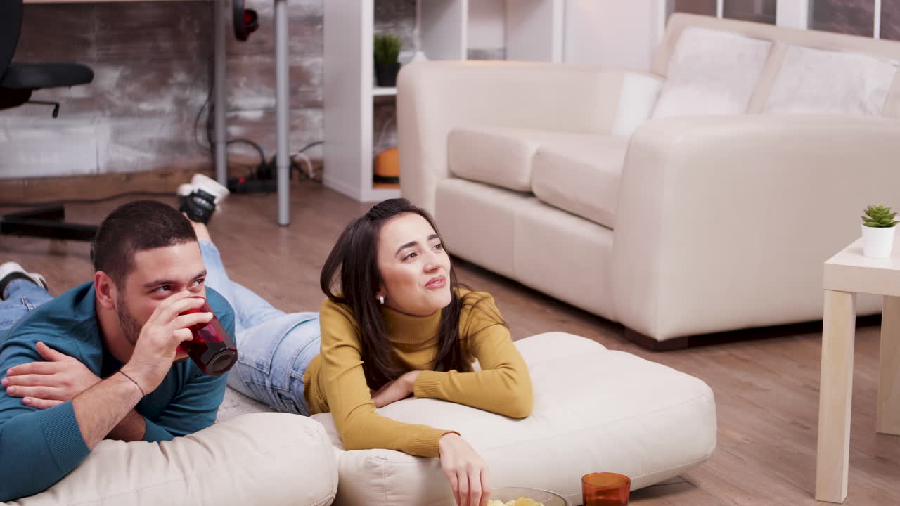 Couple Relaxing at Home Together