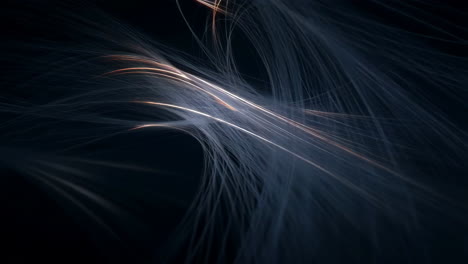 abstract flowing light trails on dark background
