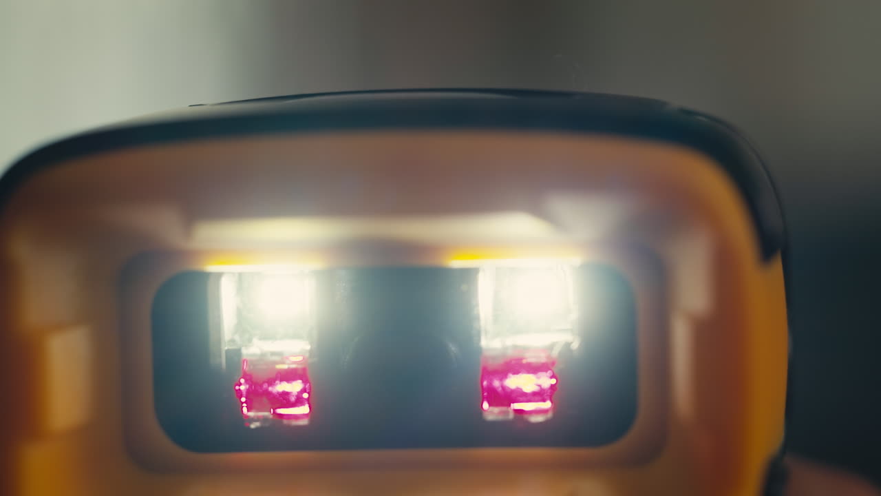 Iris eye scan on boarder control in airport terminal, boarding scanning, documents signing by iris eye scan, person verification.