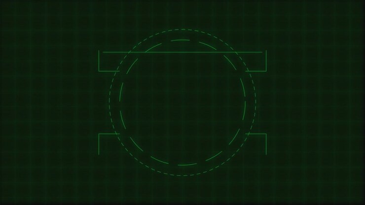 Green Digital HUD Circle Interface Scanning Animation