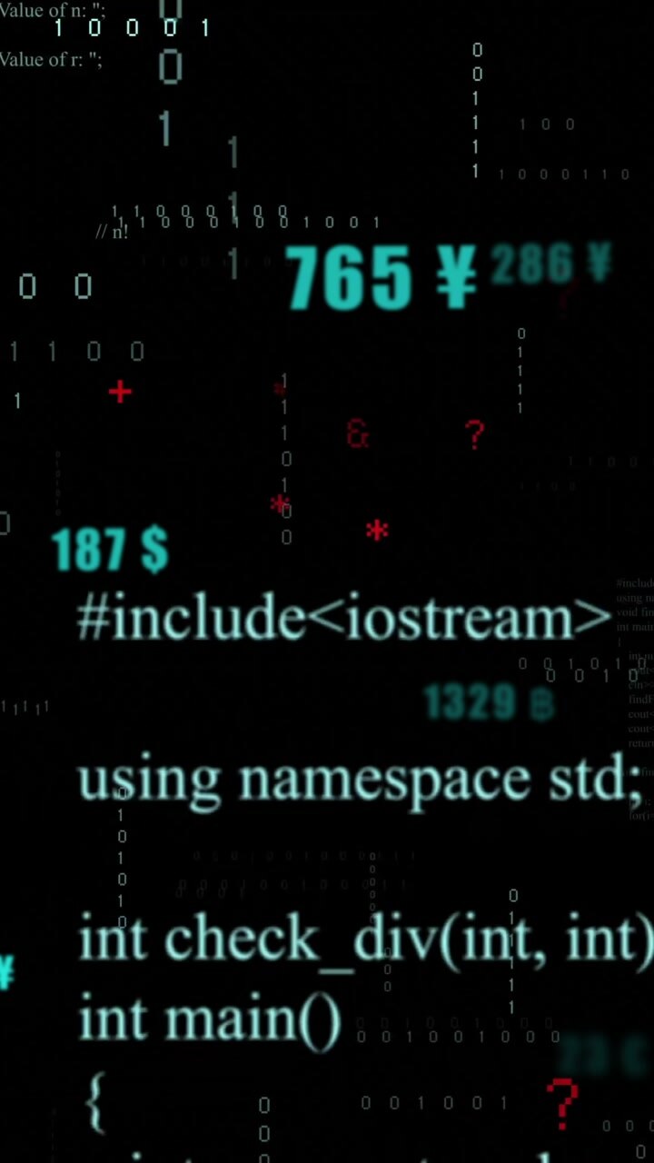 Animation of digital data processing over binary coding