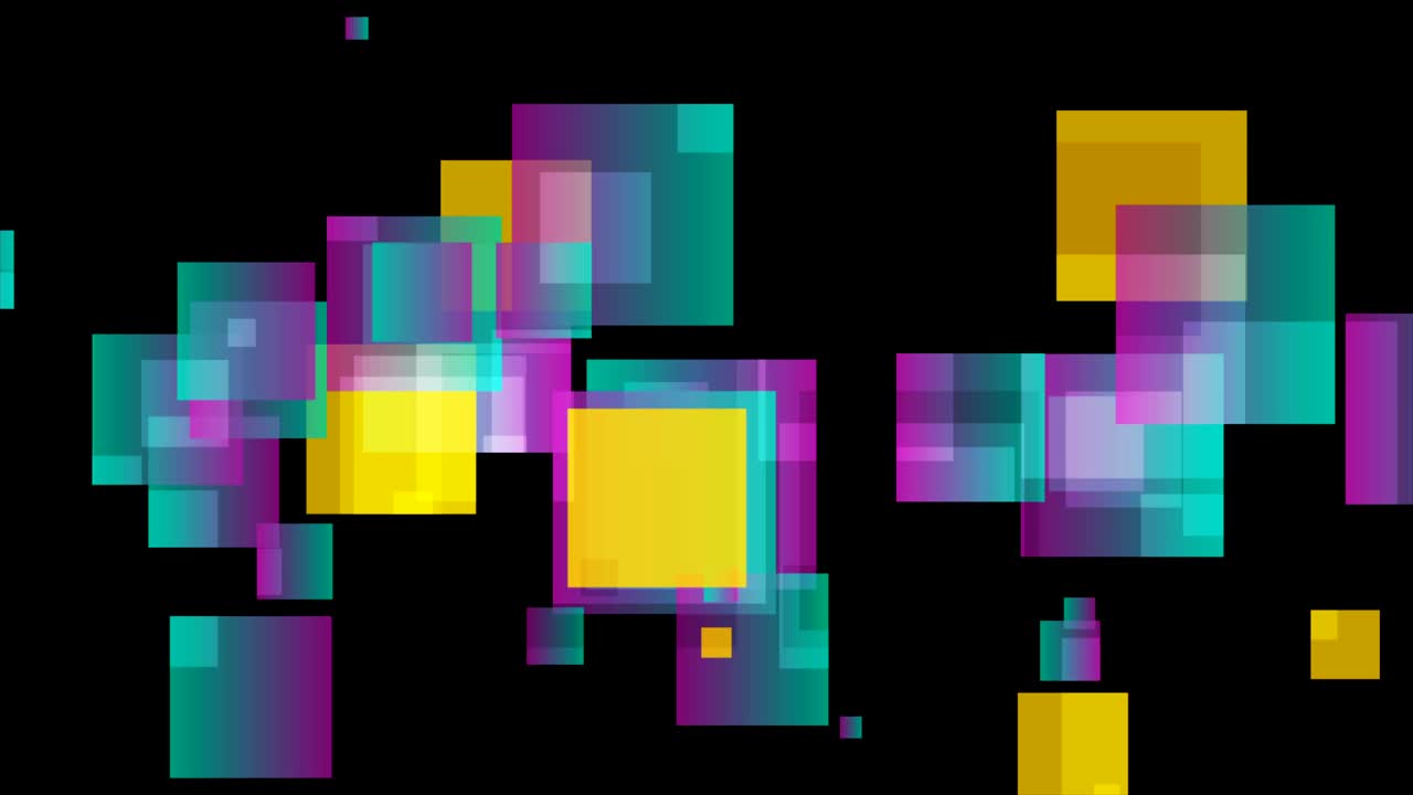 cuadrados brillantes coloridos fondo de movimiento de tecnología abstracta