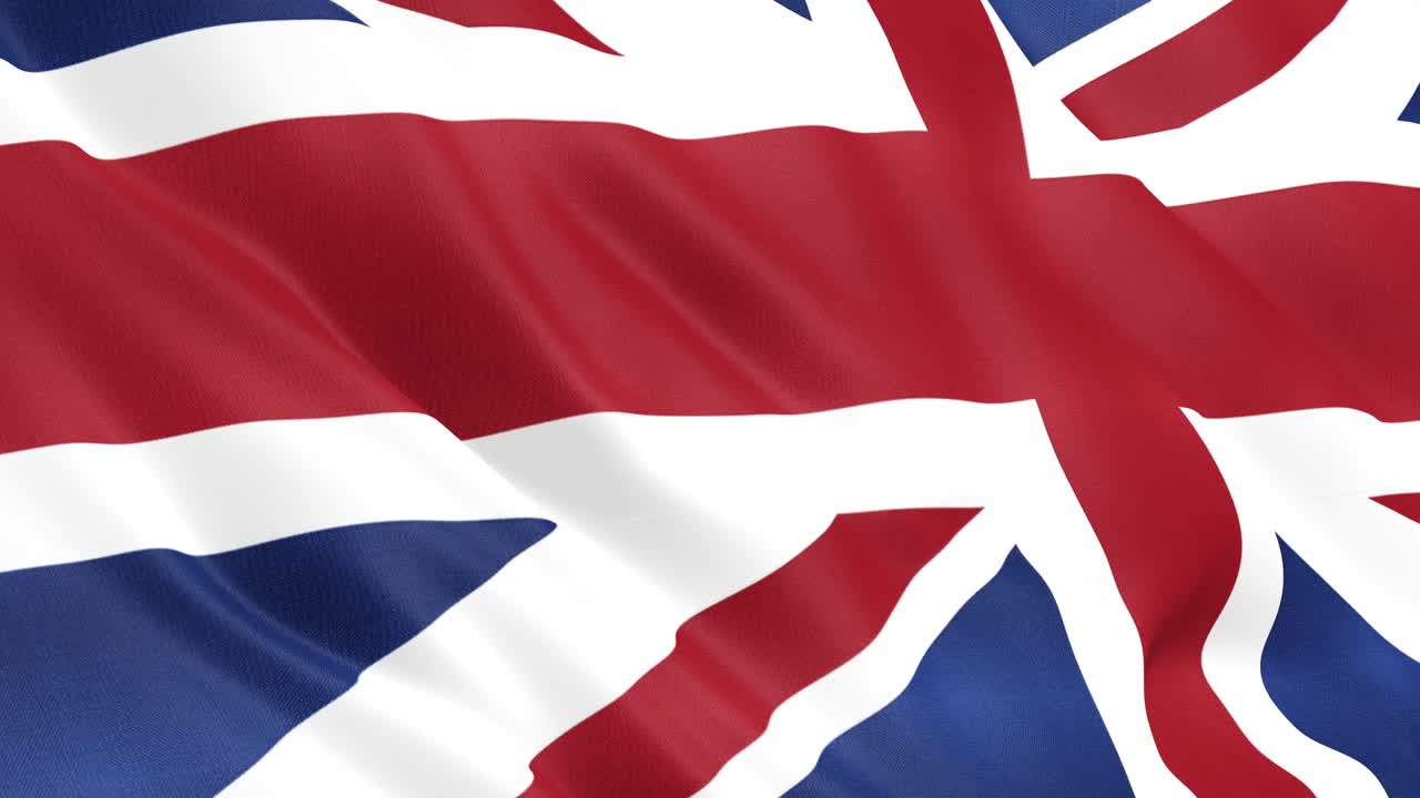 Britisk flagg vaiende animasjon