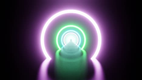 círculo túnel vj bucle para fondo de programa de televisión