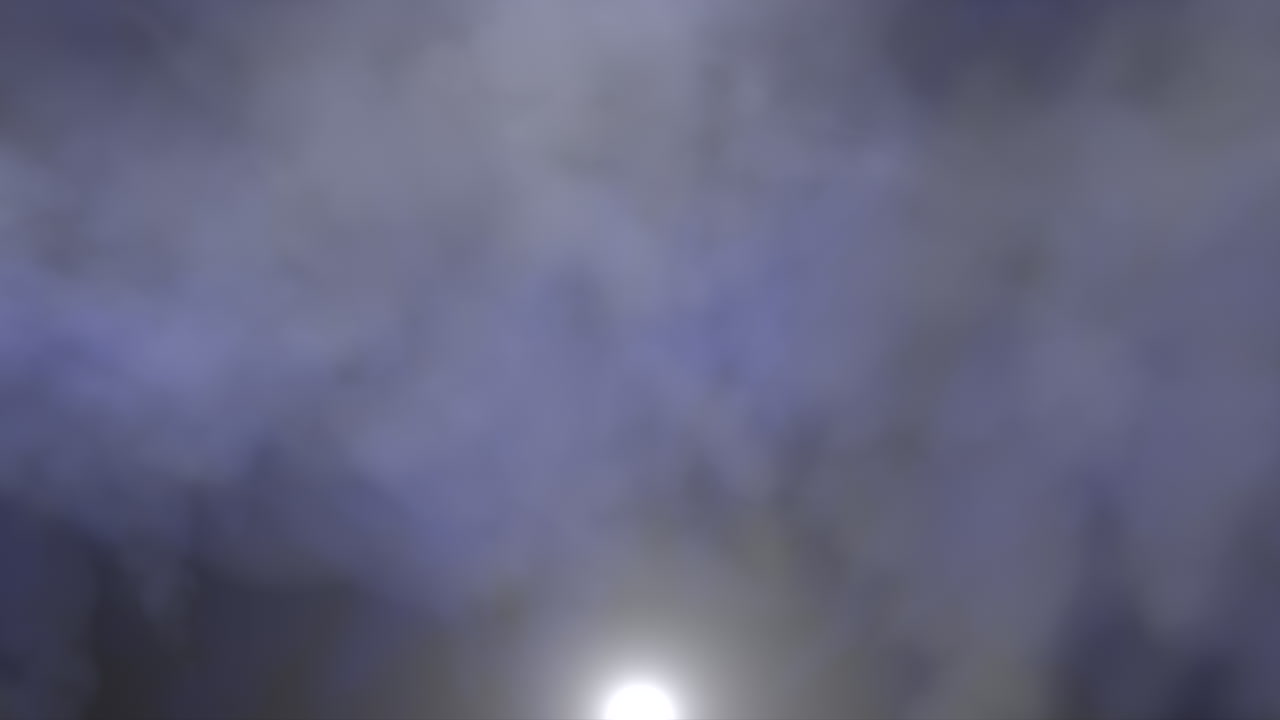 일출 시간에 태양이 있는 극적인 푸른 하늘