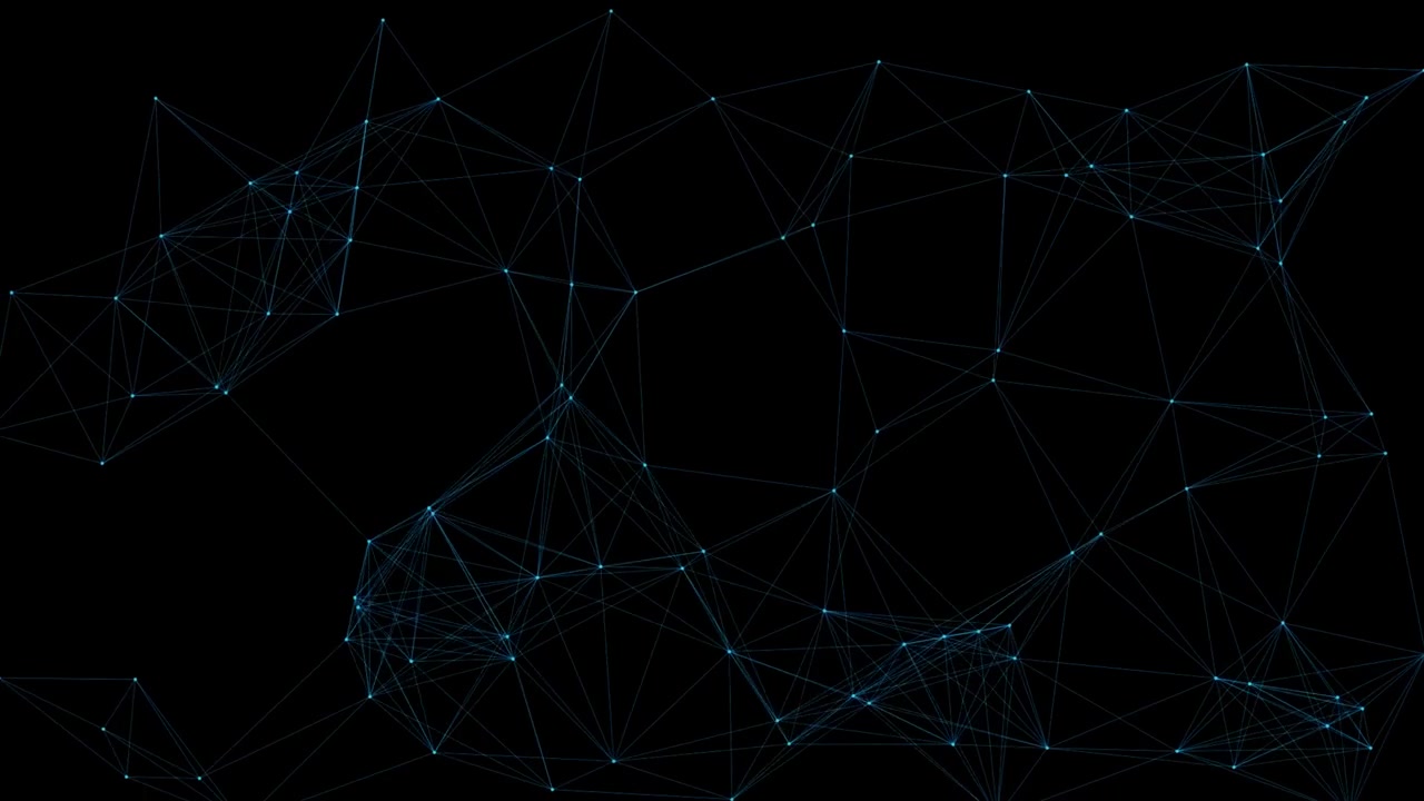 Abstract Digital Network Connection with Glowing Nodes and Lines