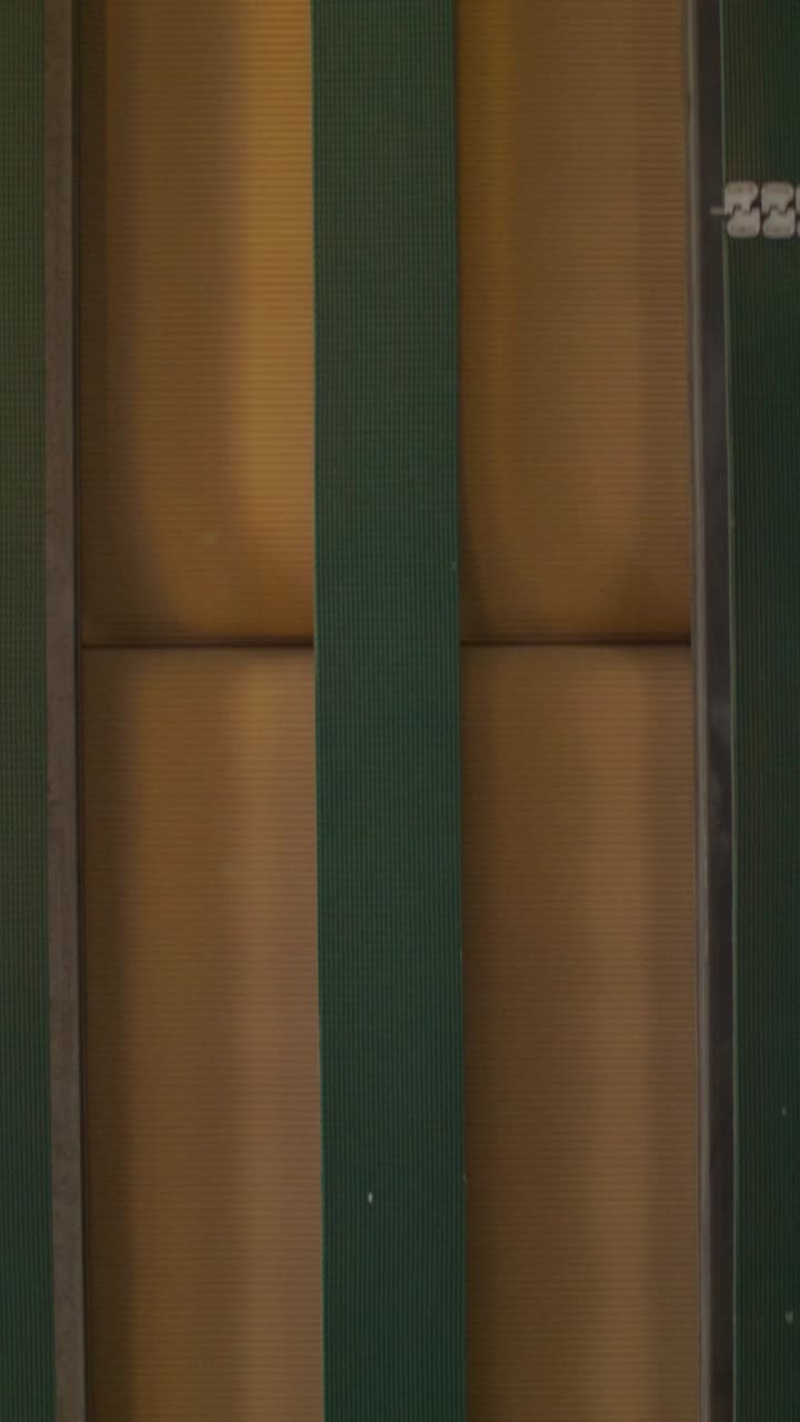 Close-up view of conveyor belts