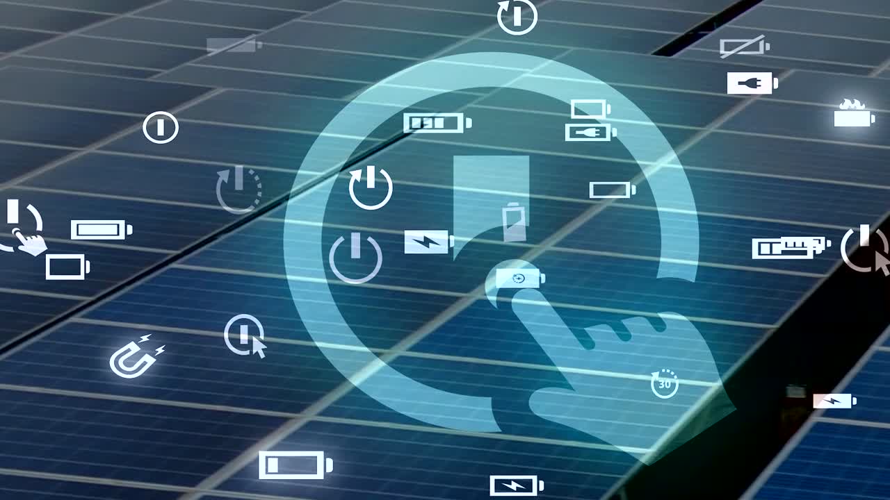 solar panels with a futuristic graphics overlay in Kenya