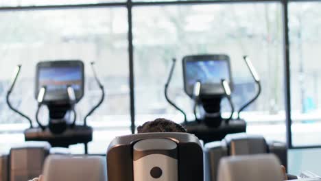 fit woman exercising on a machine