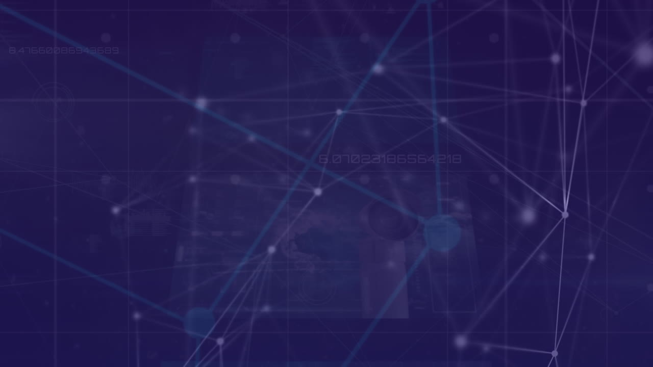 animación de la red de conexiones a través del procesamiento de datos