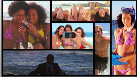 clips cortos sobre la gente en la playa