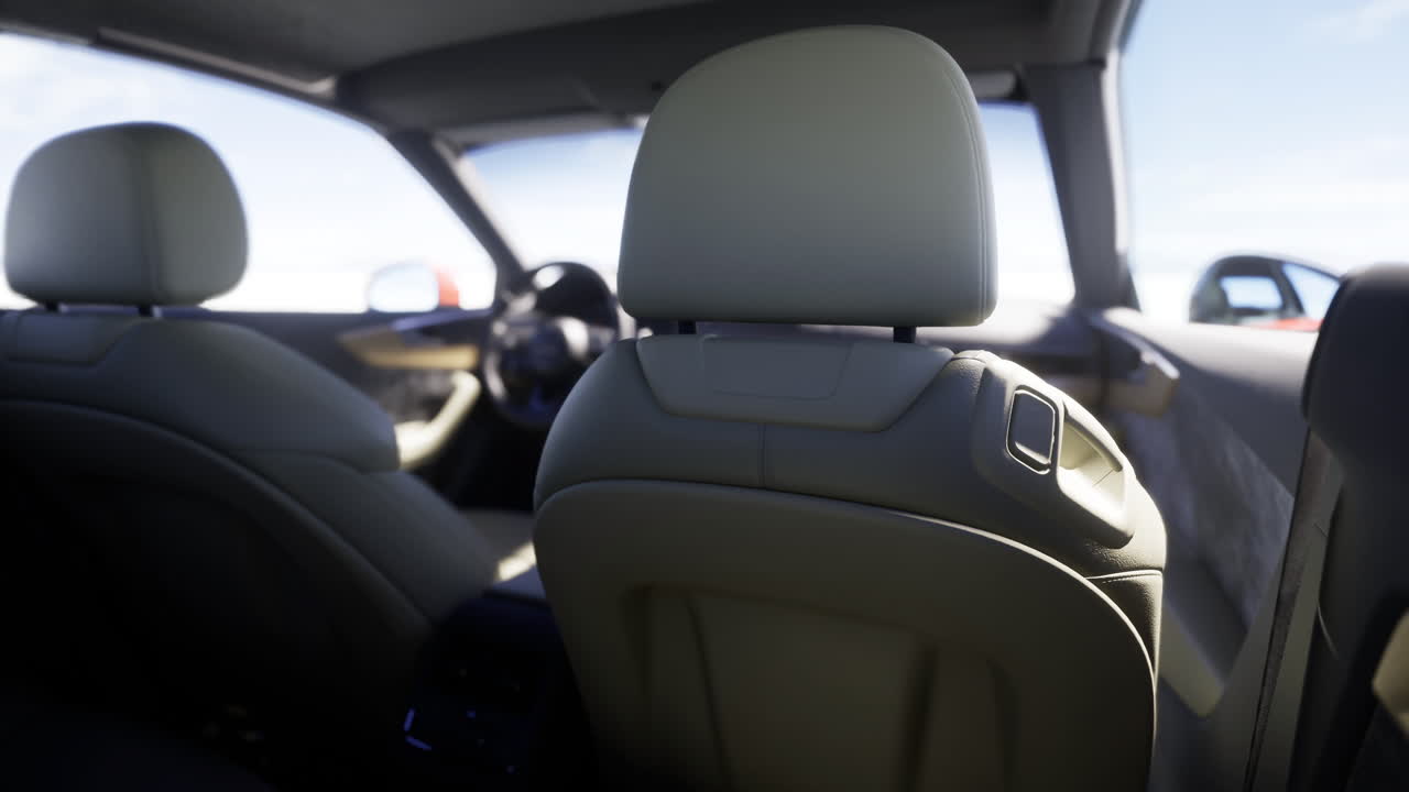 Exploring the interior of a modern vehicle with a focus on comfort features