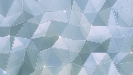 white abstract polygonal wall background seamless loop 3d render animation