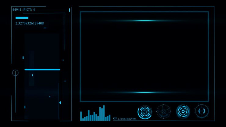 HUD. User interface and futuristic instrument panel with on-screen projectors.