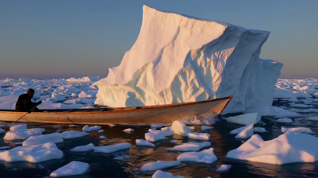 Kayaking Through Icebergs