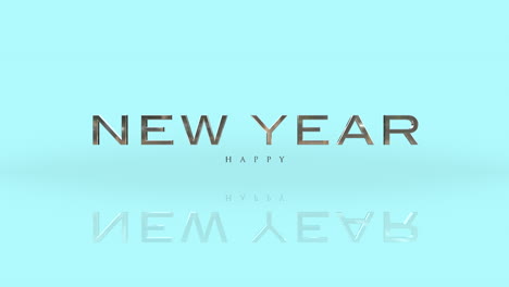 Elegance-style-Happy-New-Year-text-on-blue-gradient-background