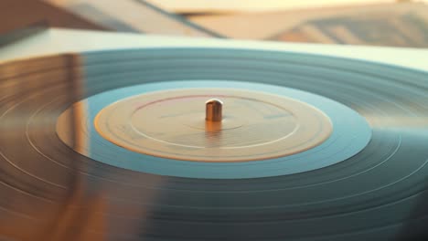 vintage vinyl record on a turntable