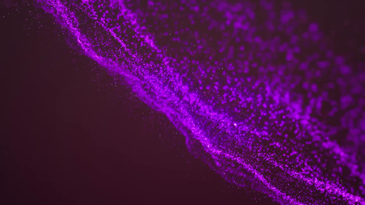 Animatie van bewegende paarse vlekken op een rode achtergrond