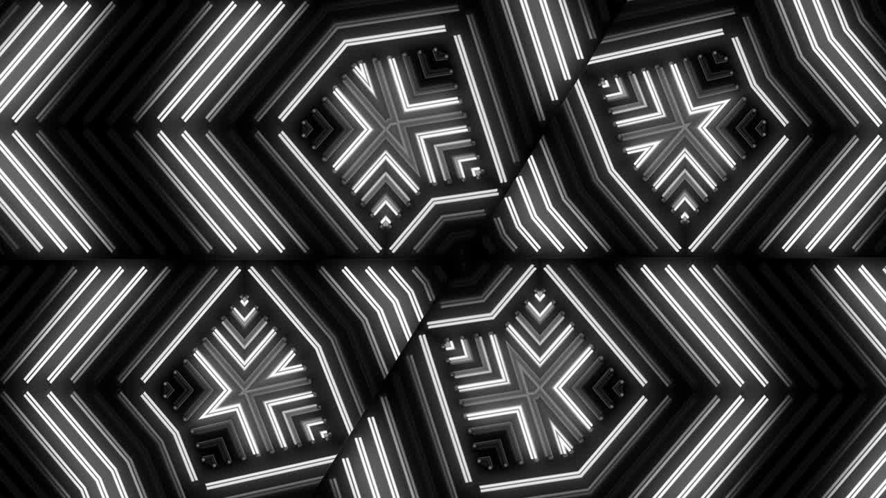 Modello geometrico astratto con linee luminose