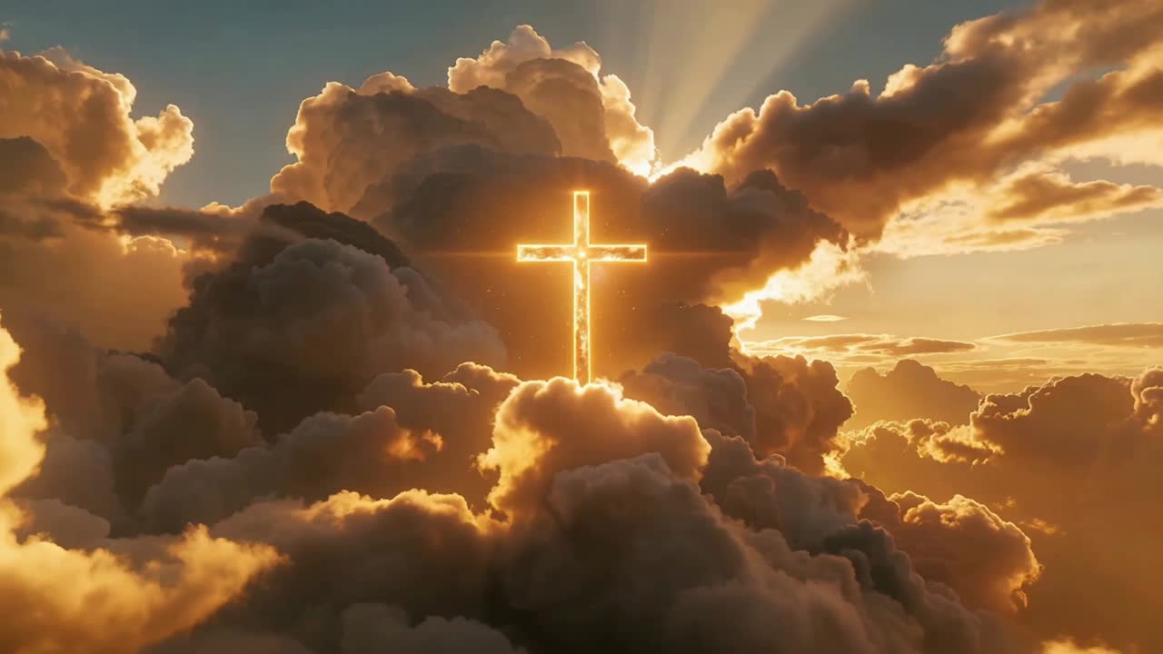 Sfondo di culto con croce cristiana.