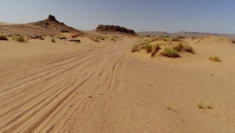 Point-of-view-of-the-driver-crossing-a-racing-buggy