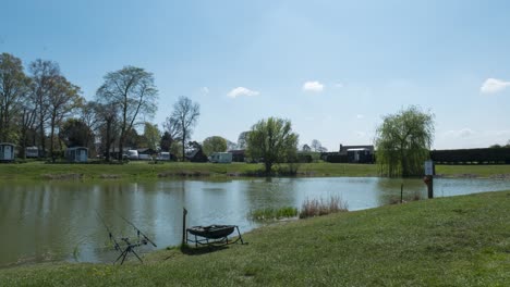 timelapse of a fishing lake