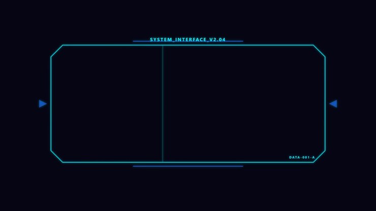 Moldura de Interface Digital Futurista com Animação de Linha de Varredura