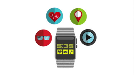 smartwatch with various features