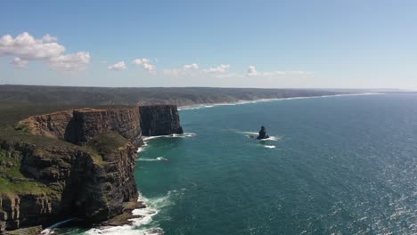 Ponta da Agulha in Arrifana Beach and Landscape, Algarve, Portugal – Aerial View